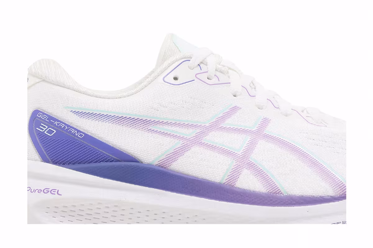 Asics Women's Gel Kayano 30 White Cyber Grape, view 3