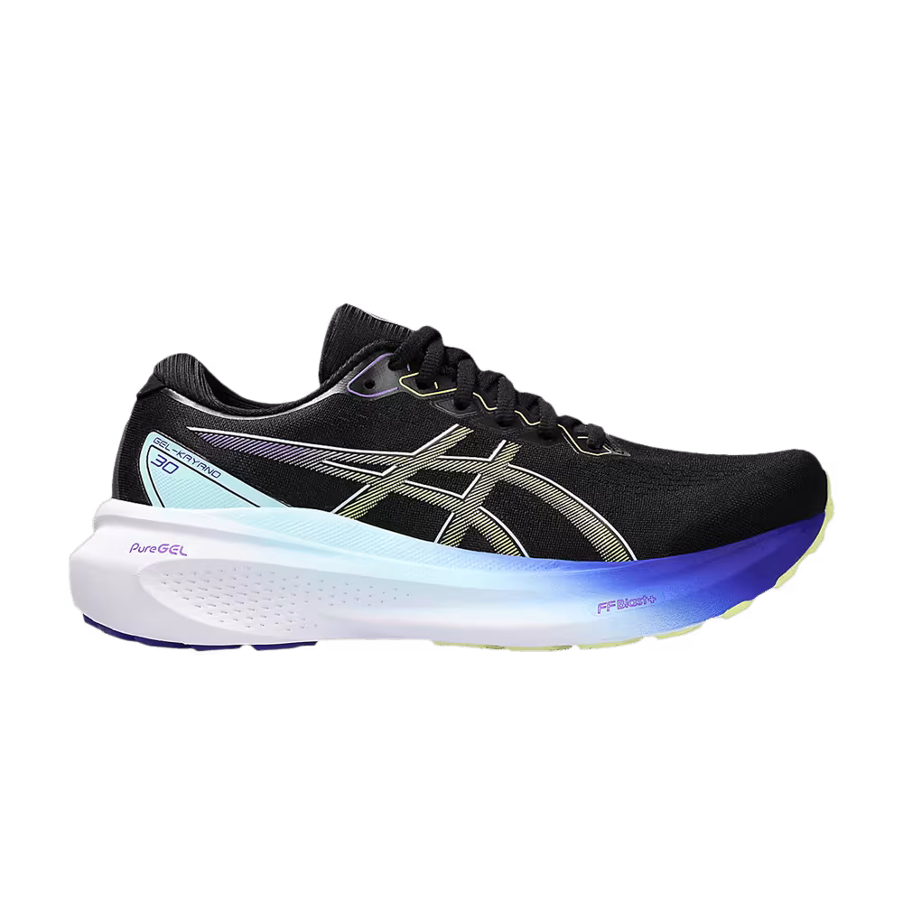 Asics Women's Gel Kayano 30 Wide Black Glow Yellow