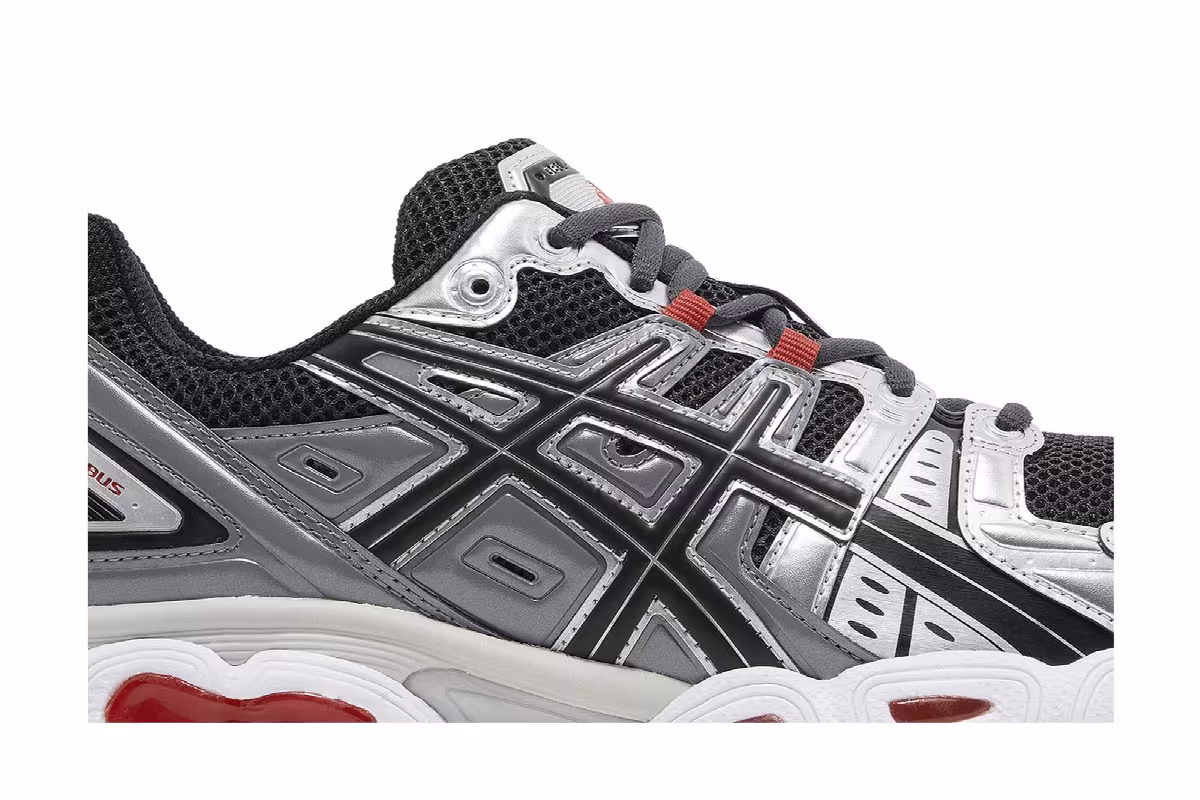 ASICS Gel Nimbus 9 Graphite Grey Red, view 3