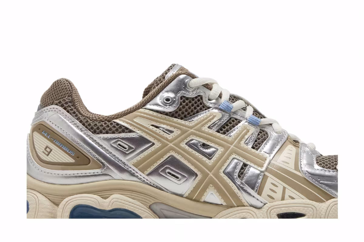 ASICS Women's Gel Nimbus 9 Pepper Wood Crepe, view 3