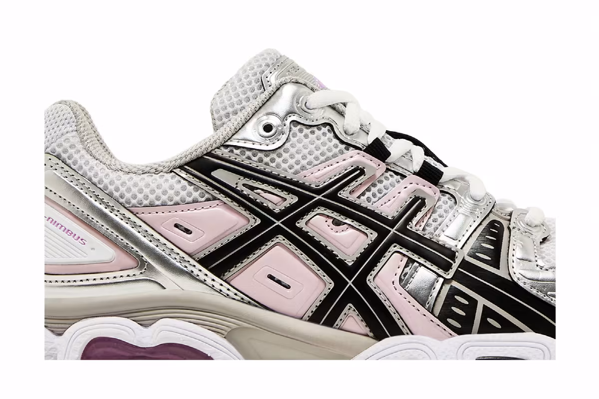 ASICS Women's Gel Nimbus 9 White Light Pink, view 3