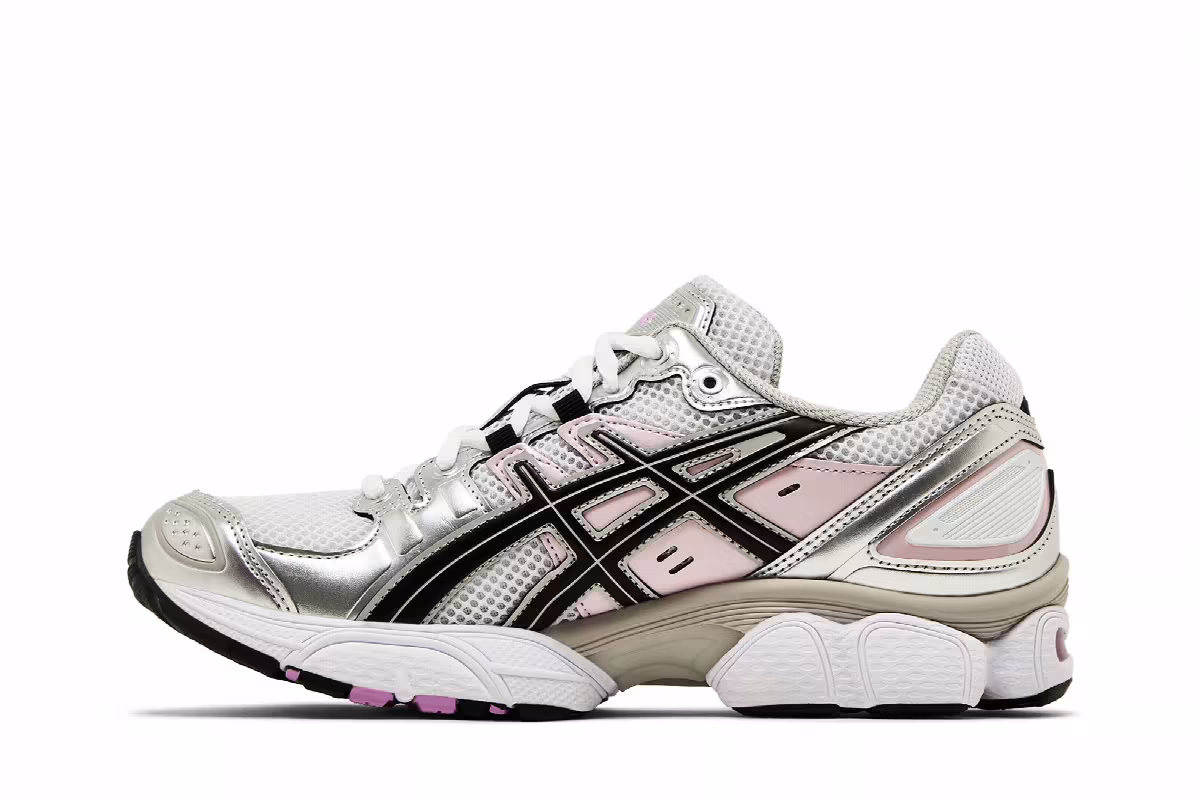 ASICS Women's Gel Nimbus 9 White Light Pink, view 4