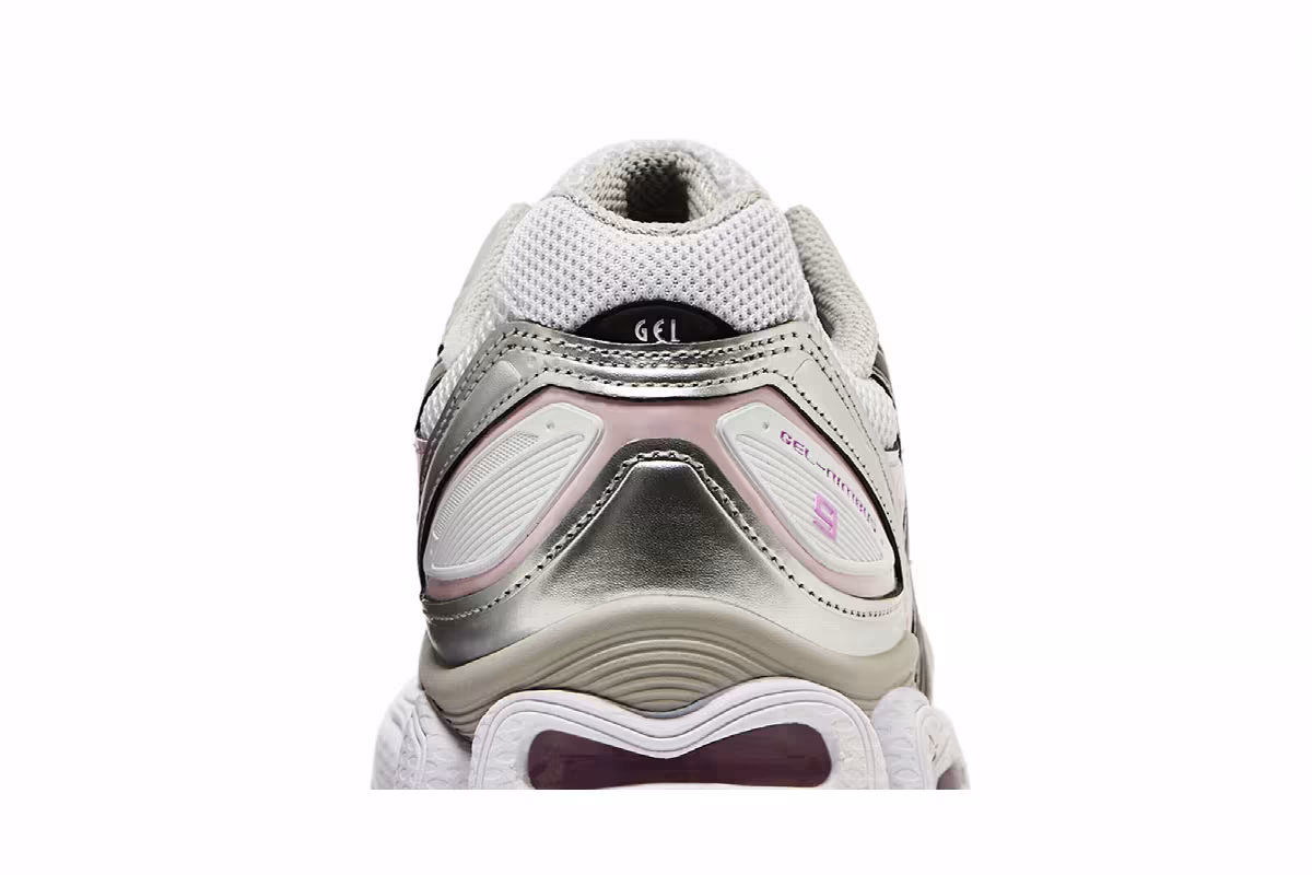 ASICS Women's Gel Nimbus 9 White Light Pink, view 8