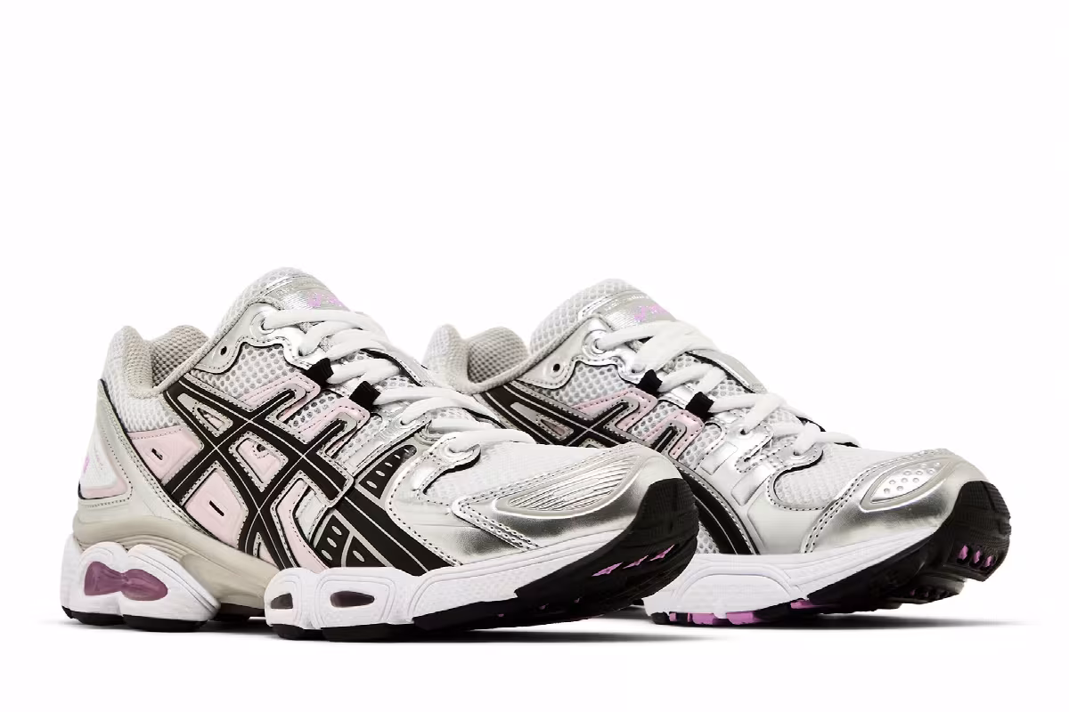 ASICS Women's Gel Nimbus 9 White Light Pink, view 9