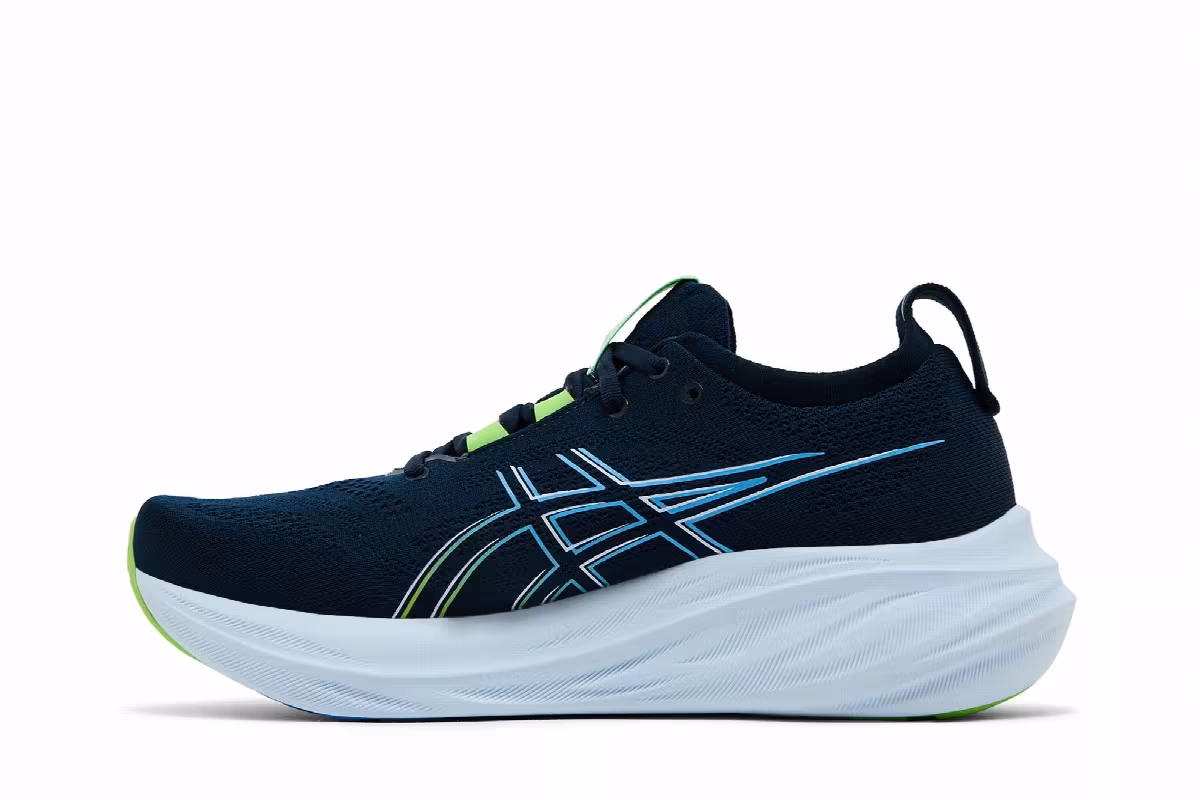 ASICS Gel Nimbus 26 French Blue Electric Lime, view 4