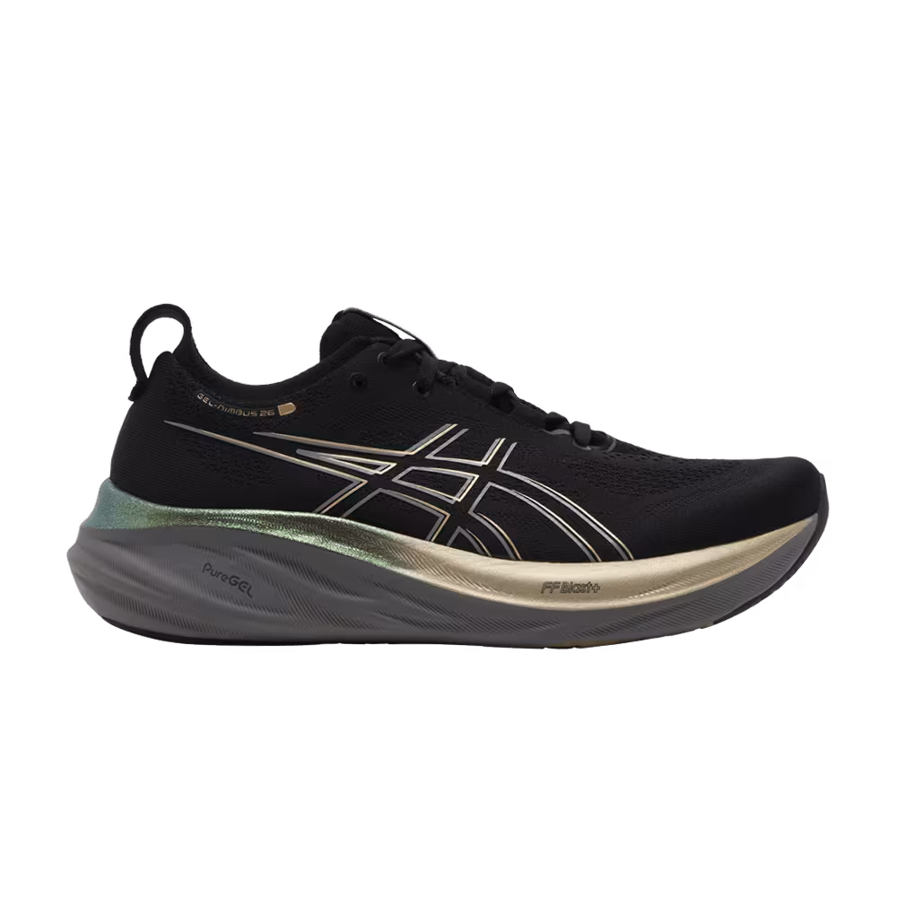 ASICS Gel Nimbus 26 Platinum Black Champagne