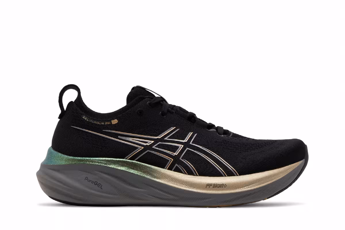 ASICS Gel Nimbus 26 Platinum Black Champagne, view 2