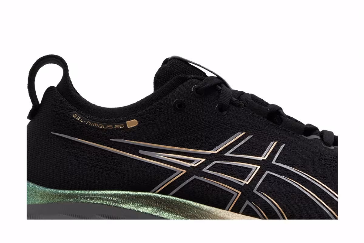 ASICS Gel Nimbus 26 Platinum Black Champagne, view 3