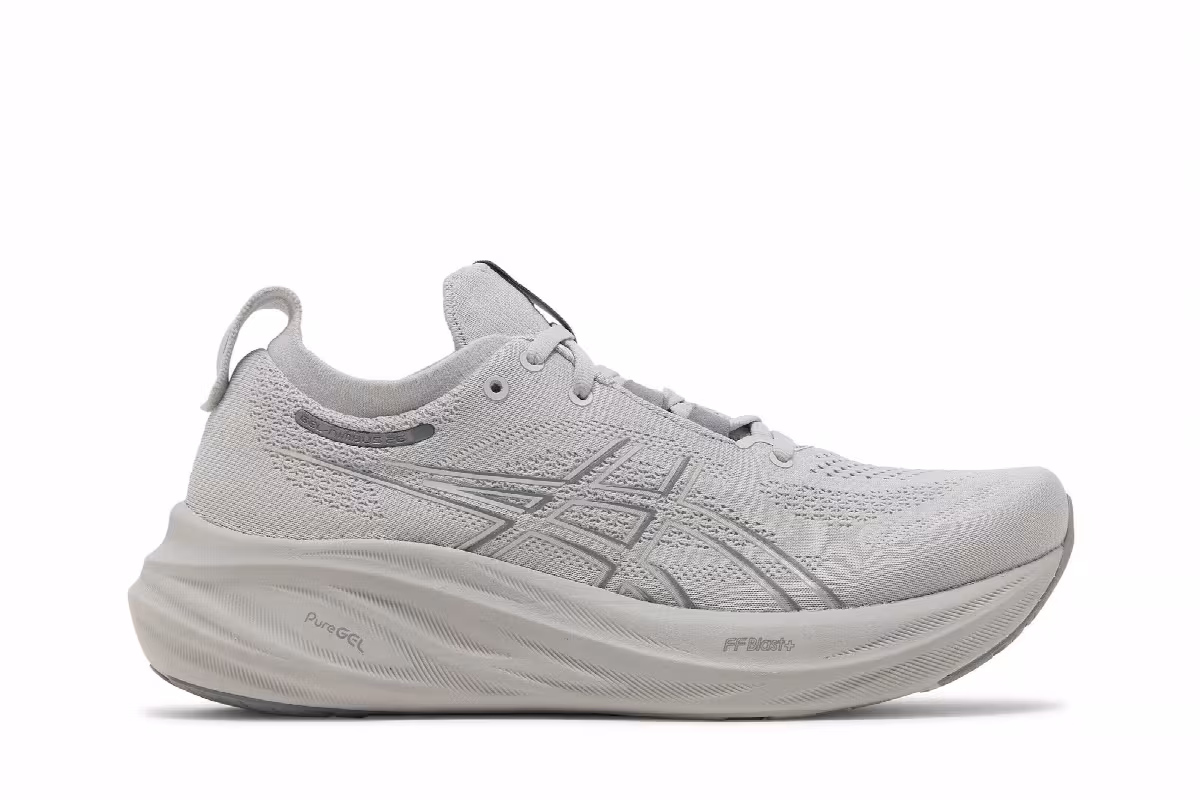 ASICS Women's Gel Nimbus 26 Concrete Pure Silver, view 2