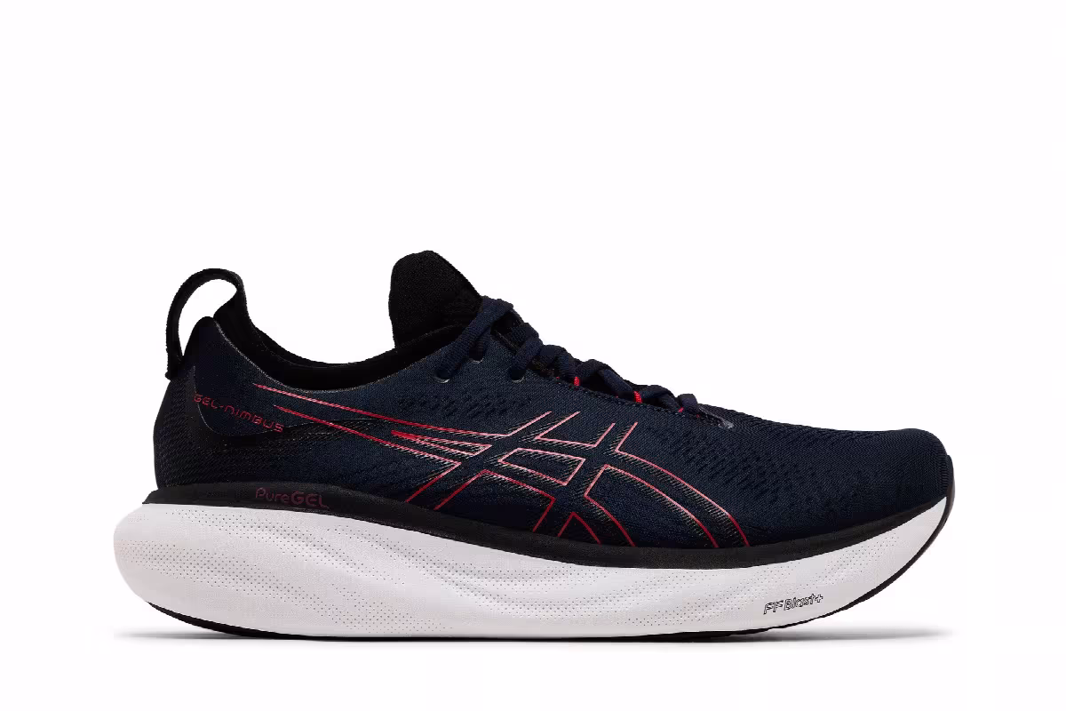 ASICS Gel Nimbus 25 Midnight Electric Red, view 2