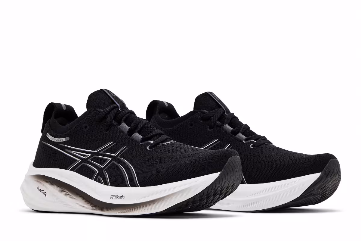 ASICS Women's Gel Nimbus 26 Black Graphite Grey, view 9