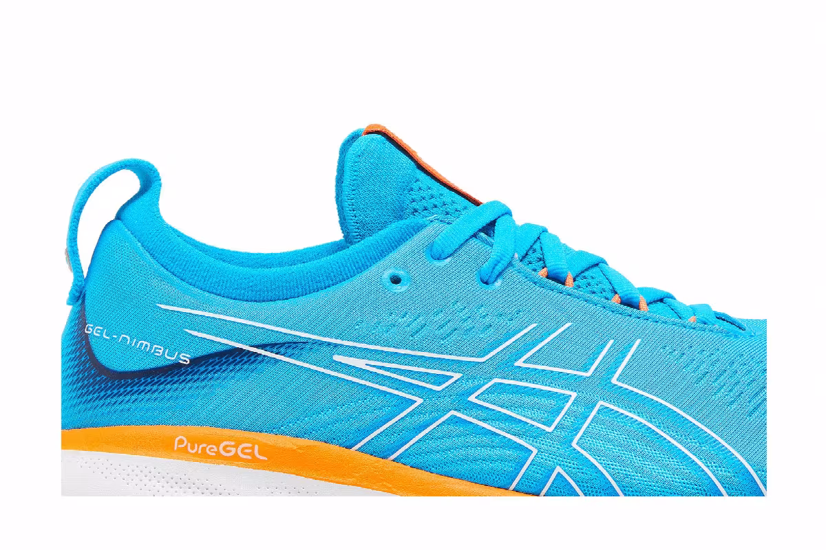 Asics Gel Nimbus 25 Island Blue Sun Peach, view 3