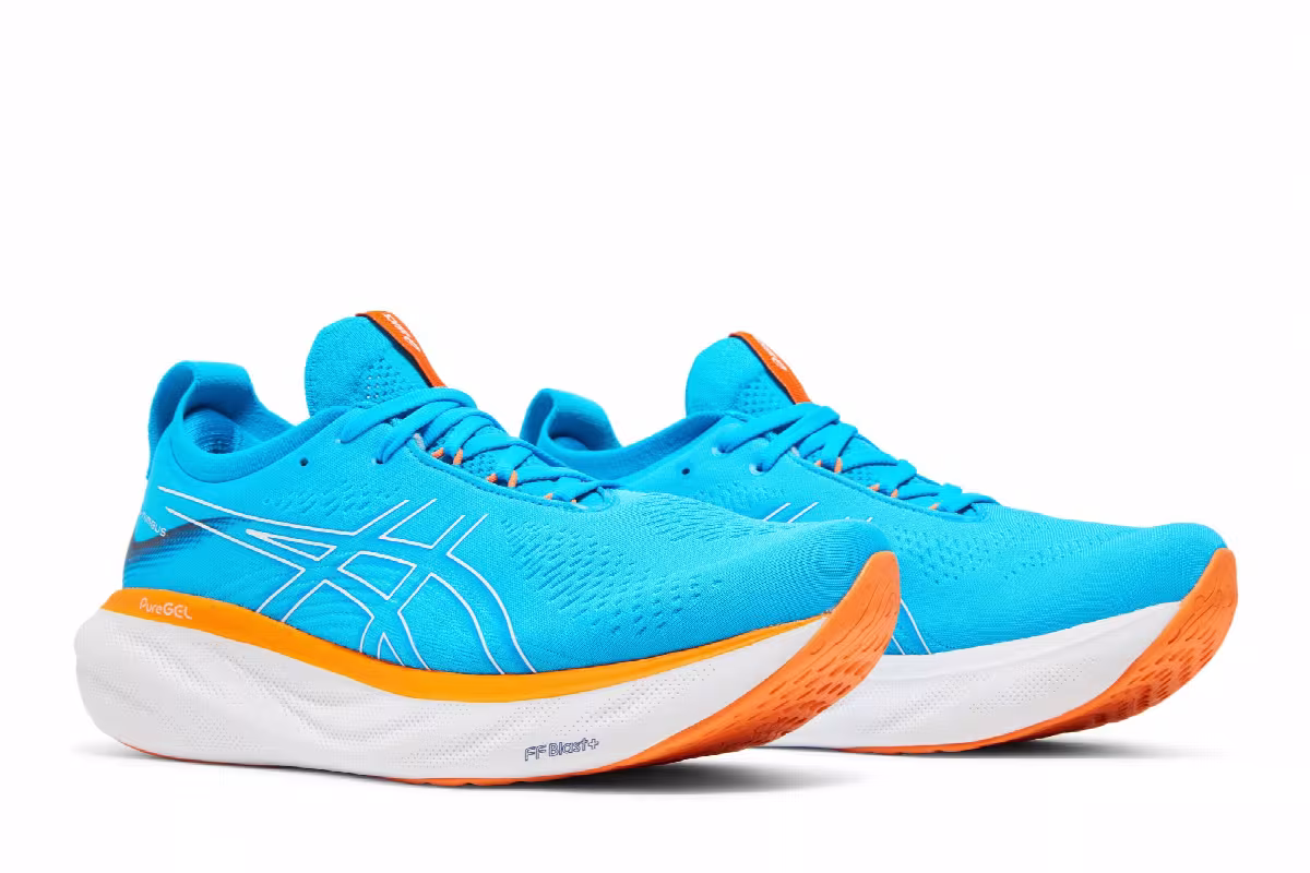 Asics Gel Nimbus 25 Island Blue Sun Peach, view 9