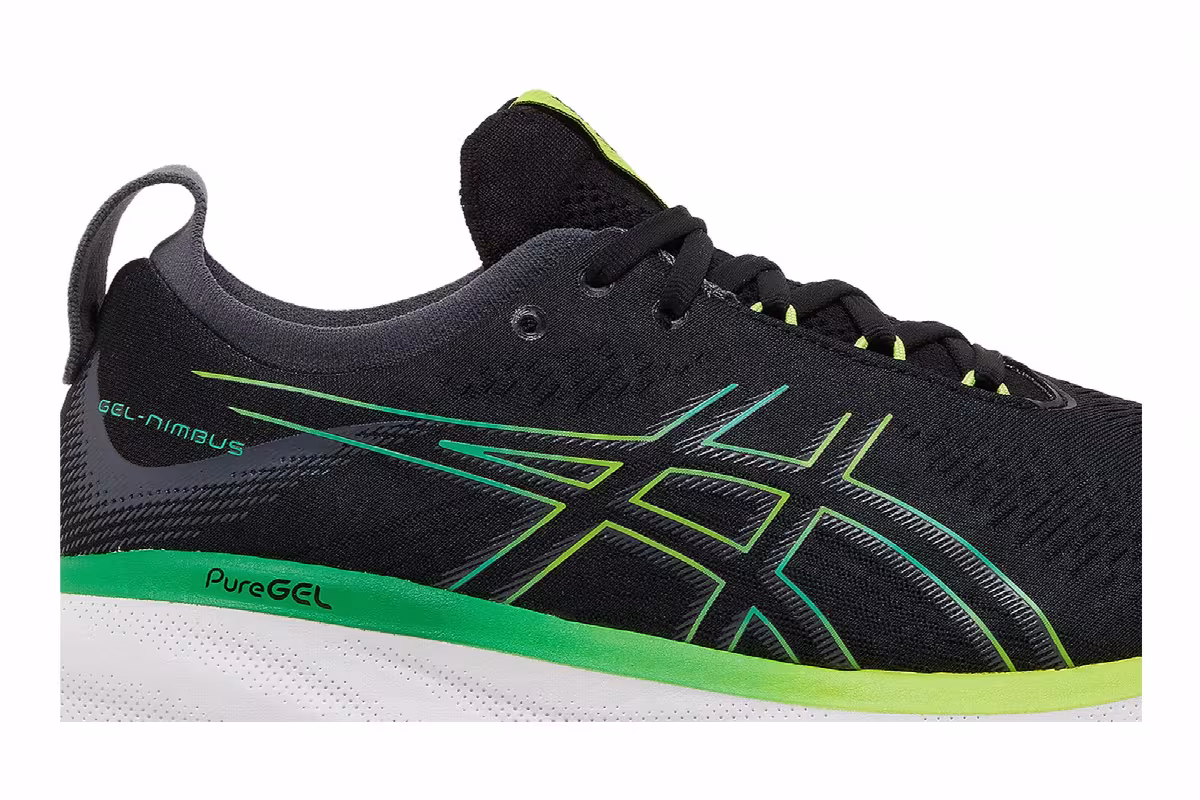Asics Gel Nimbus 25 Black Lime Zest, view 3