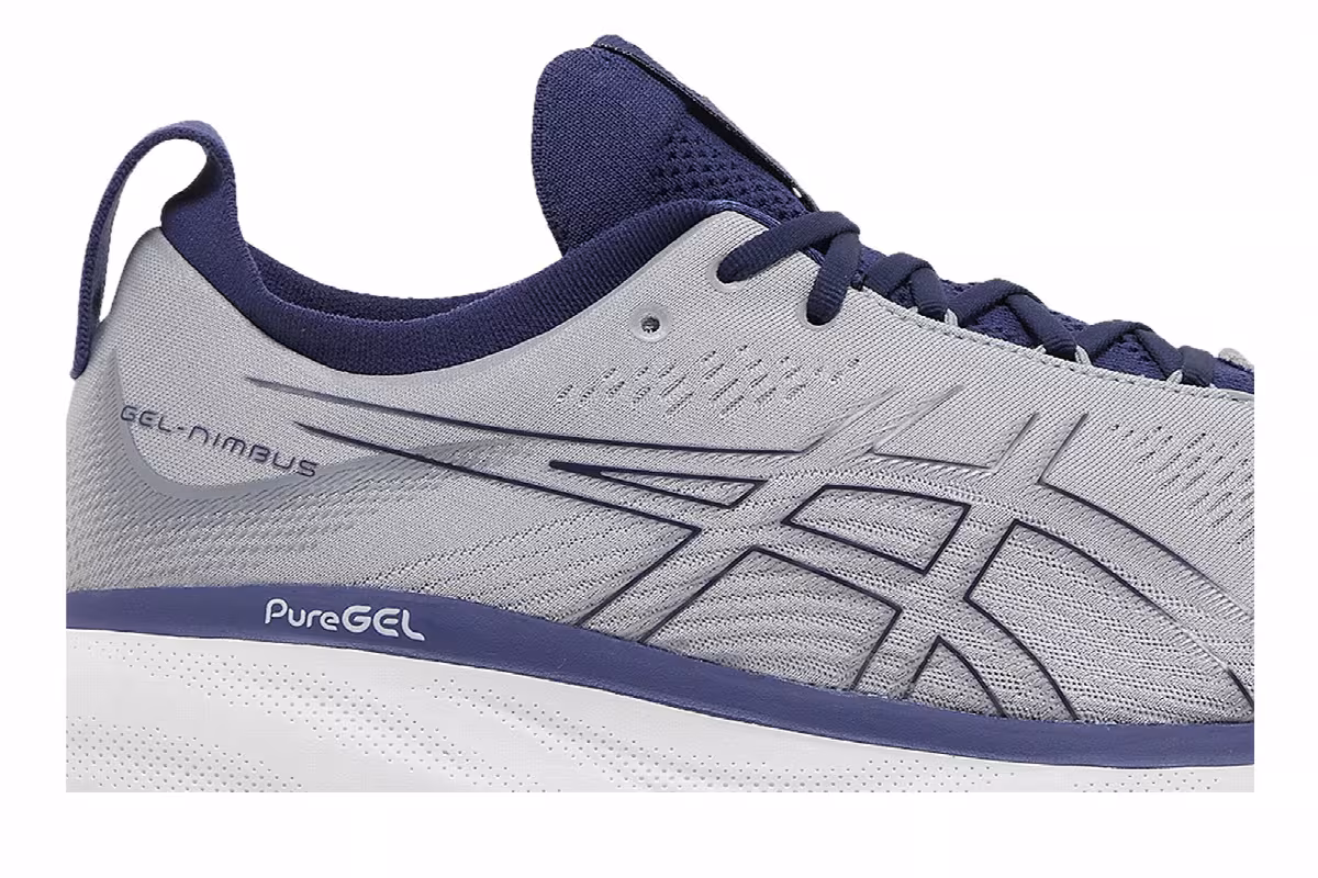 Asics Gel Nimbus 25 Wide Sheet Rock Indigo Blue, view 3