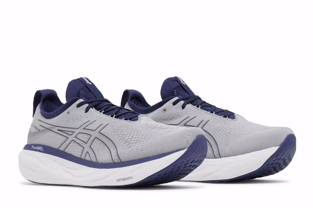 Asics Gel Nimbus 25 Wide Sheet Rock Indigo Blue, view 9