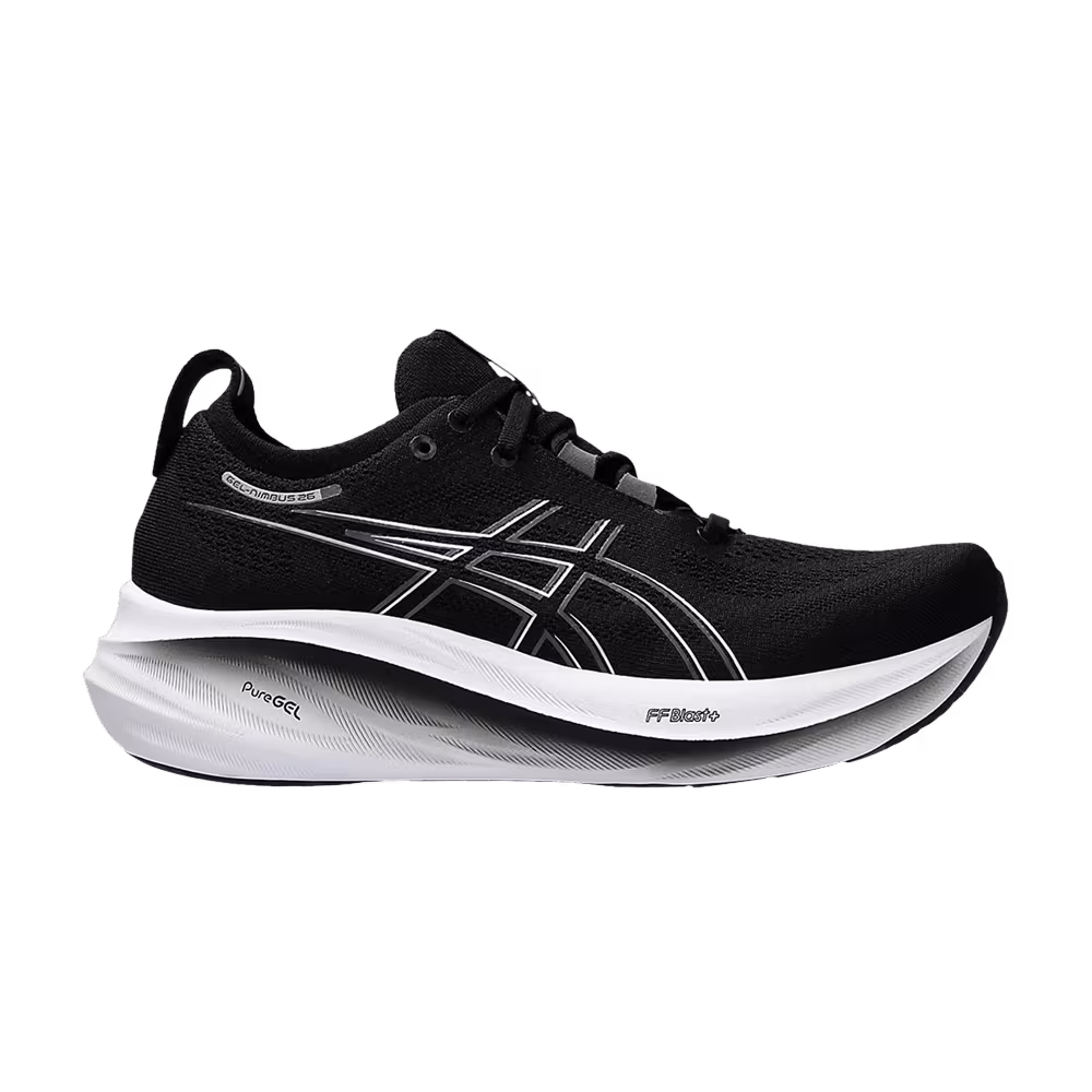 ASICS Women's Gel Nimbus 26 Wide Black Graphite Grey