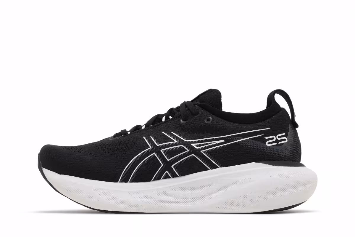 ASICS Women's Gel Nimbus 25 Black Pure Silver, view 4