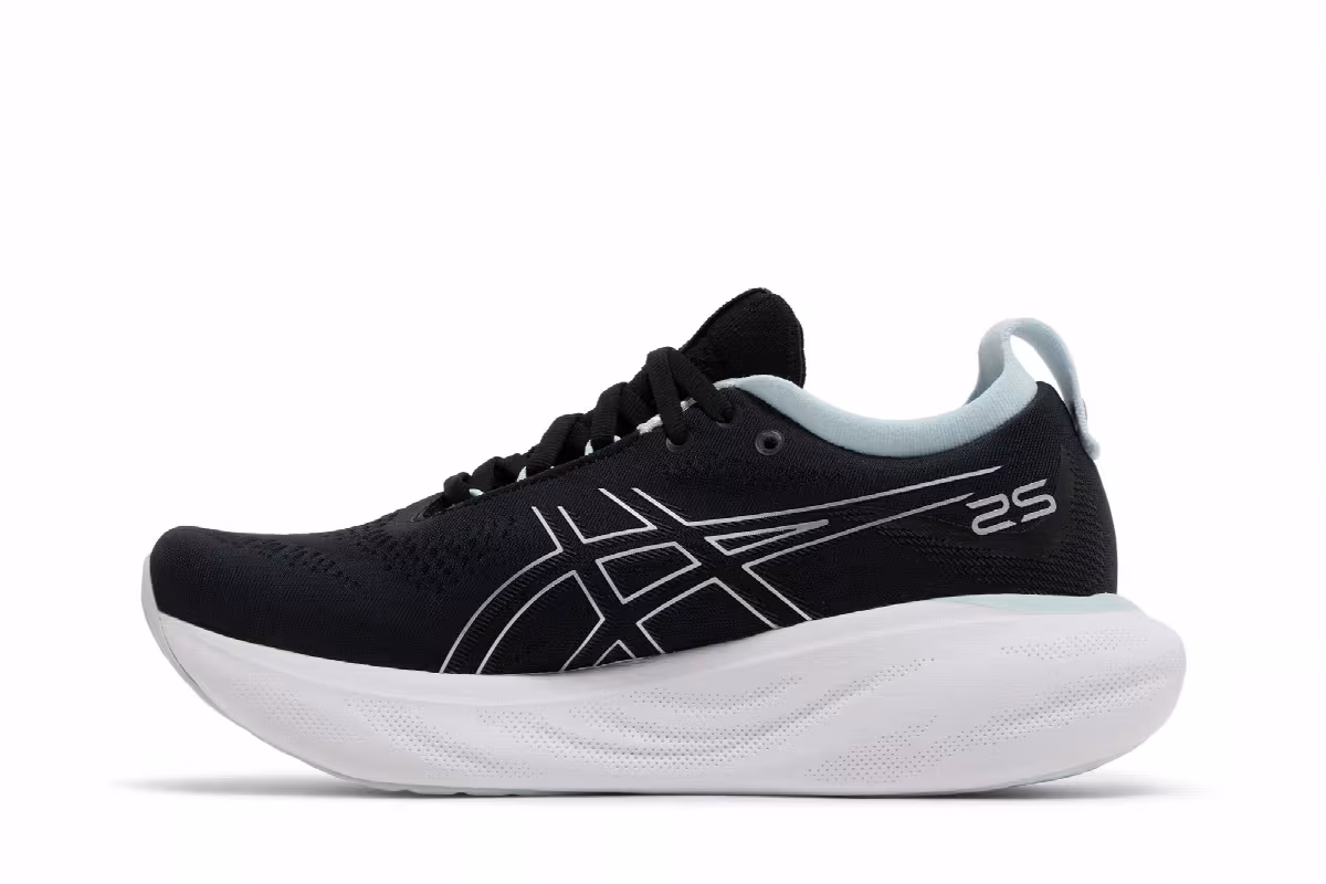 Asics Women's Gel Nimbus 25 Black Reborn Blue, view 4