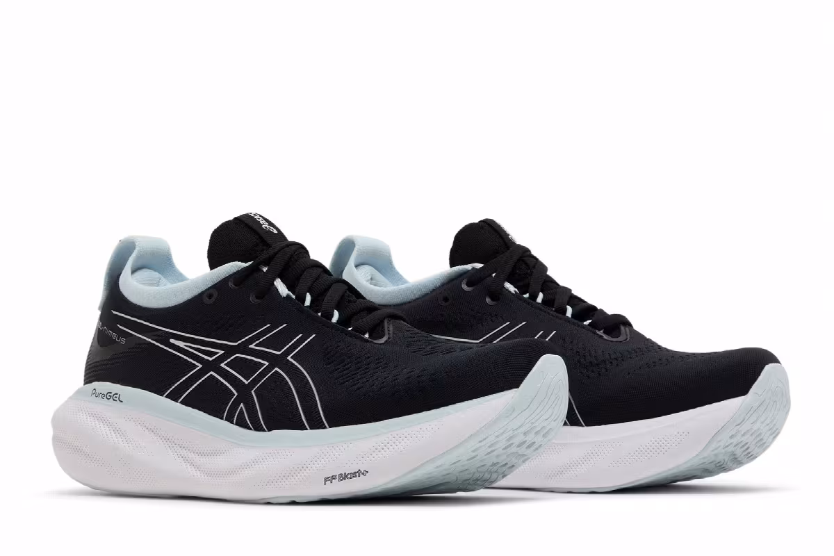 Asics Women's Gel Nimbus 25 Black Reborn Blue, view 9