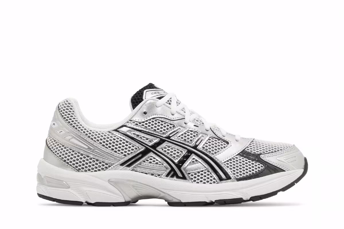 ASICS Gel 1130 Silver White Black, view 2
