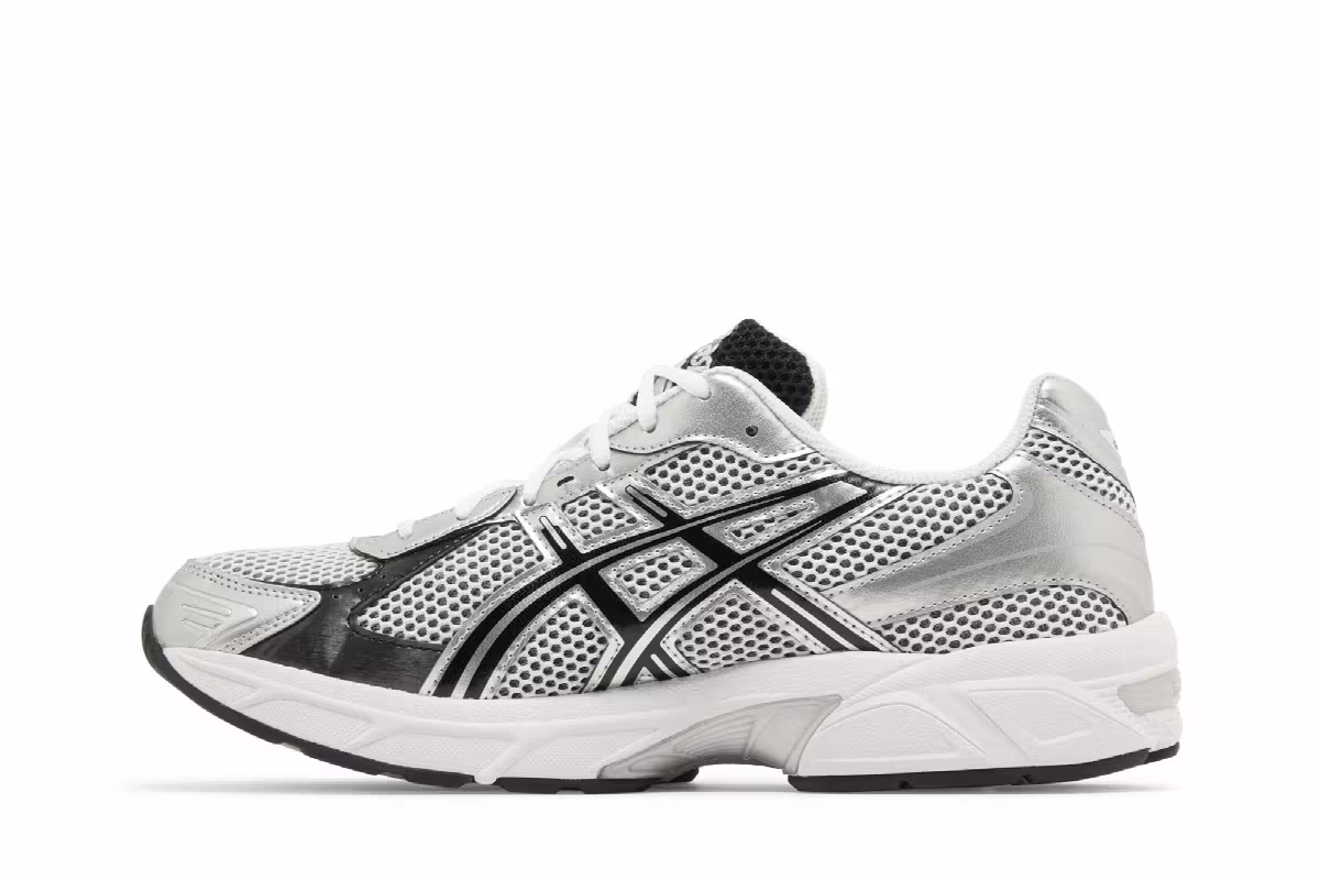 ASICS Gel 1130 Silver White Black, view 4