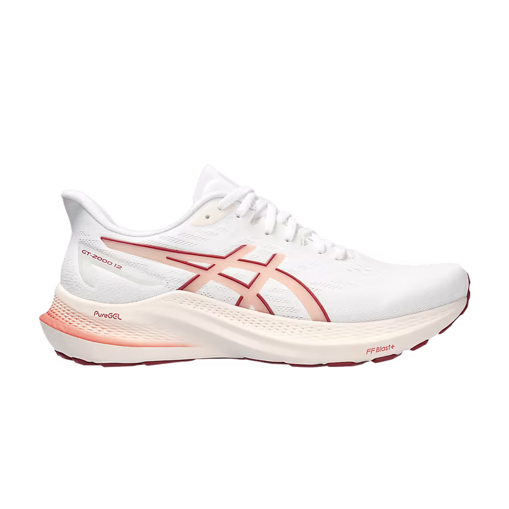 Asics Women's GT 2000 12 White Light Garnet