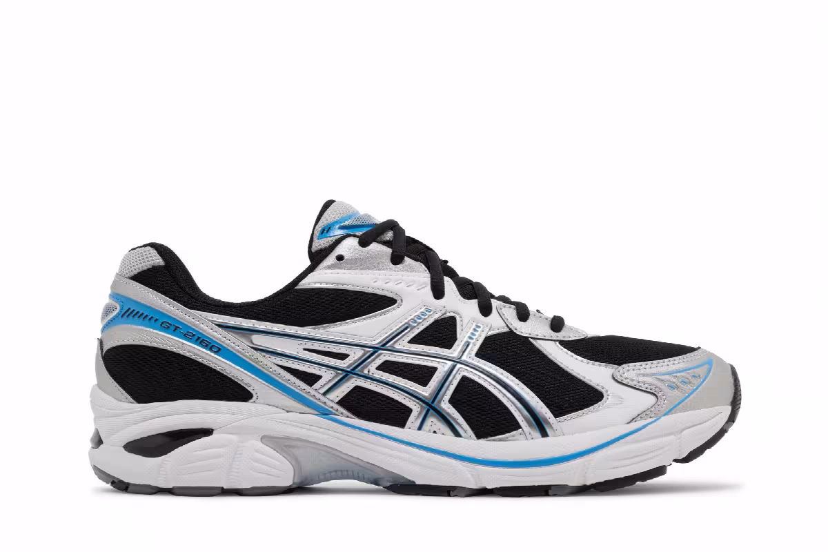 ASICS GT 2160 Black Silver Blue, view 2