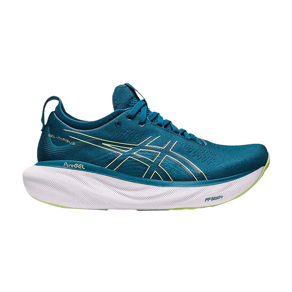 Asics Women's Gel Nimbus 25 Ink Teal Lime Green