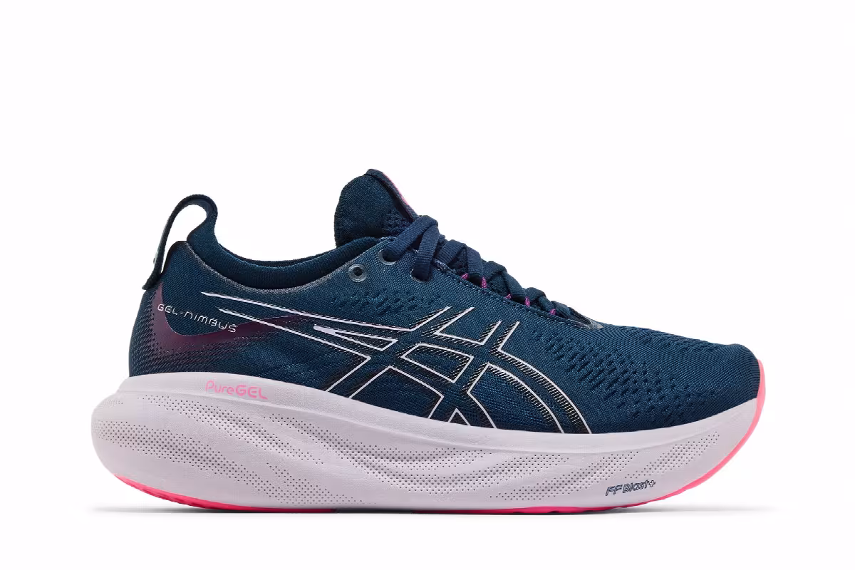 ASICS Women's Gel Nimbus 25 French Blue Lilac Hint, view 2