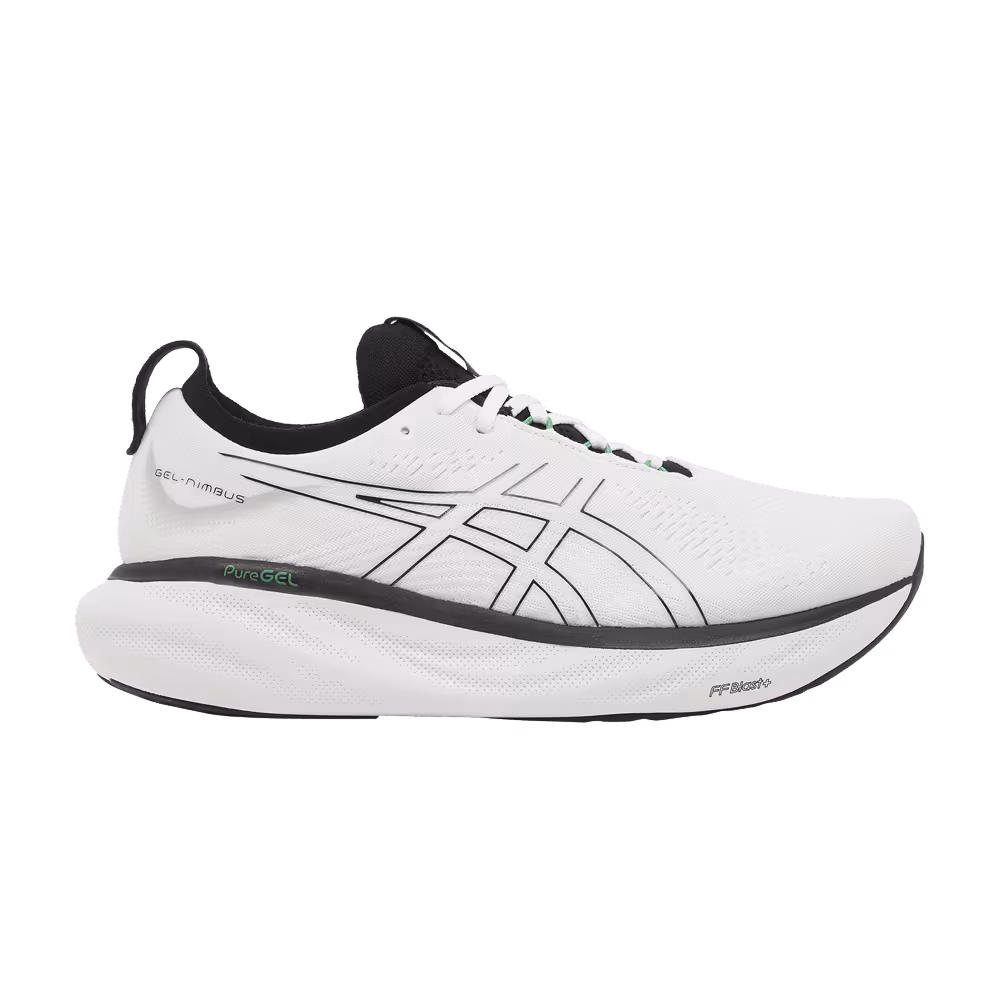 ASICS Gel Nimbus 25 White Black Green