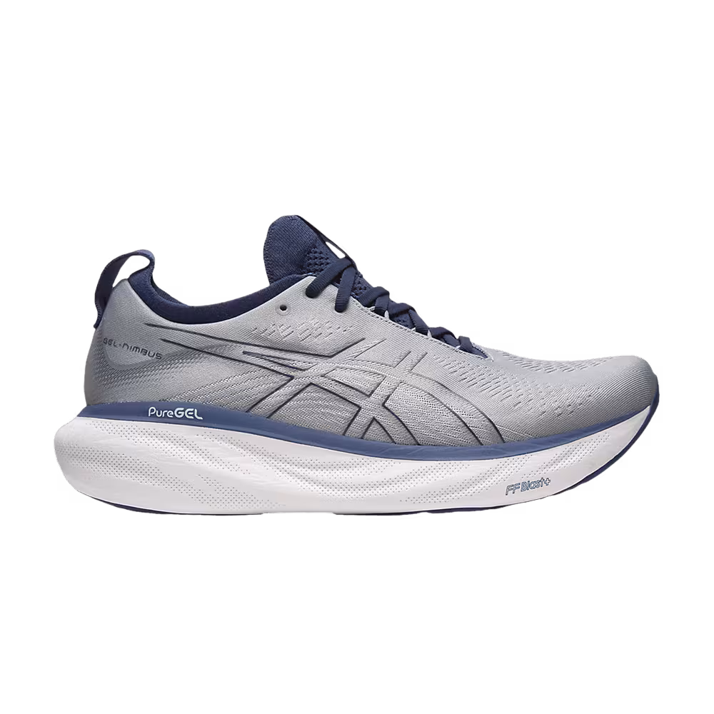 Asics Gel Nimbus 25 Extra Wide Sheet Rock Indigo Blue