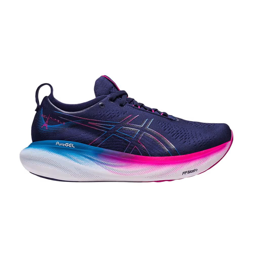 Asics Women's Gel Nimbus 25 Indigo Blue Pink Rave