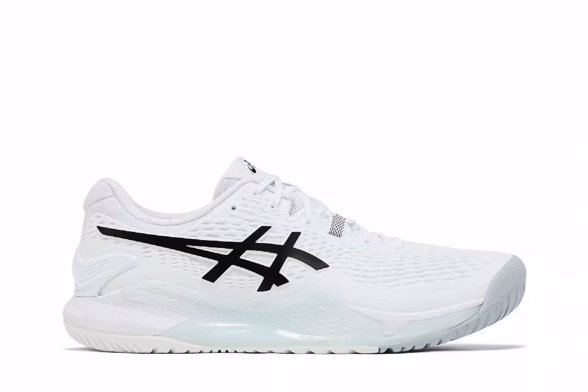 ASICS Gel Resolution 9 White Black, view 2