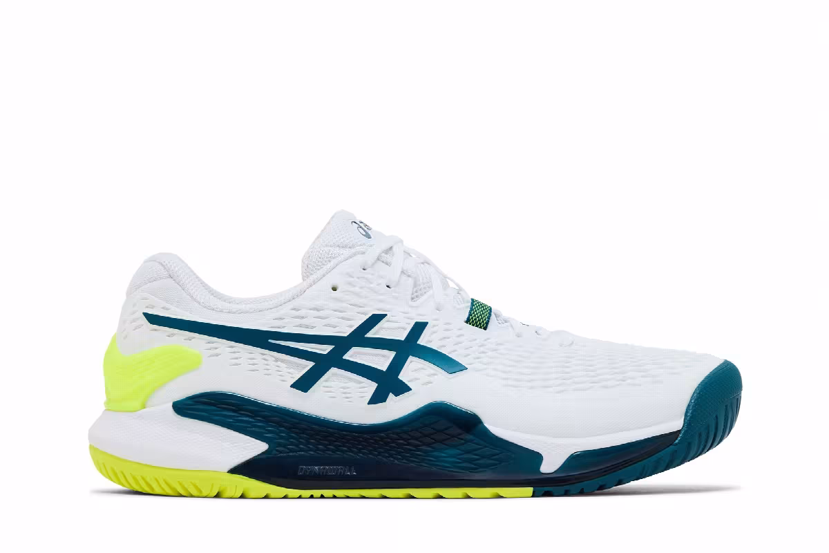 ASICS Gel Resolution 9 Wide White Restful Teal, view 2