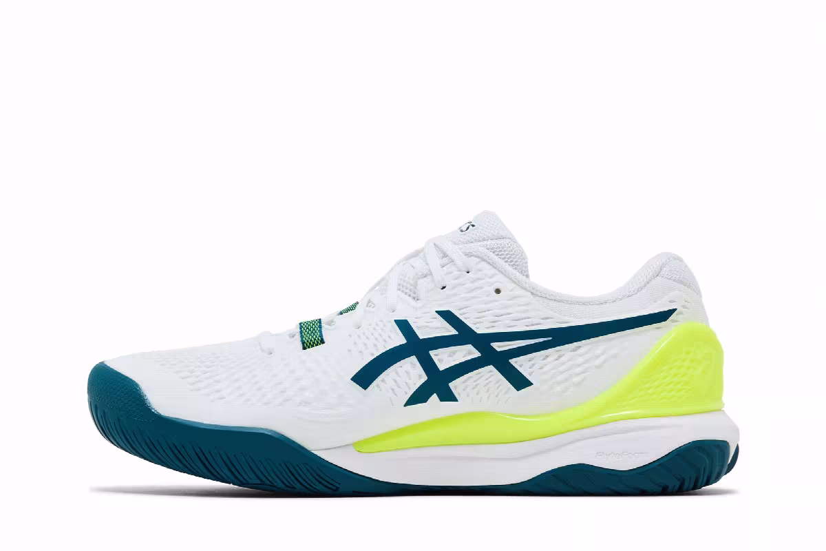 ASICS Gel Resolution 9 Wide White Restful Teal, view 4