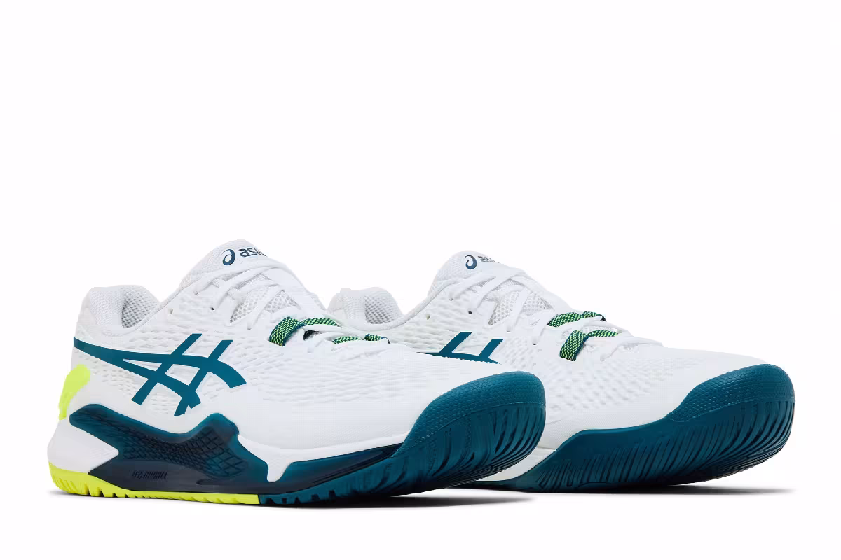 ASICS Gel Resolution 9 Wide White Restful Teal, view 9
