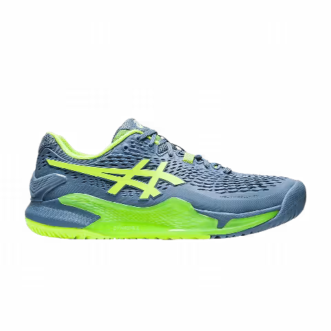 Asics Gel Resolution 9 Wide 'Steel Blue Hazard Green'