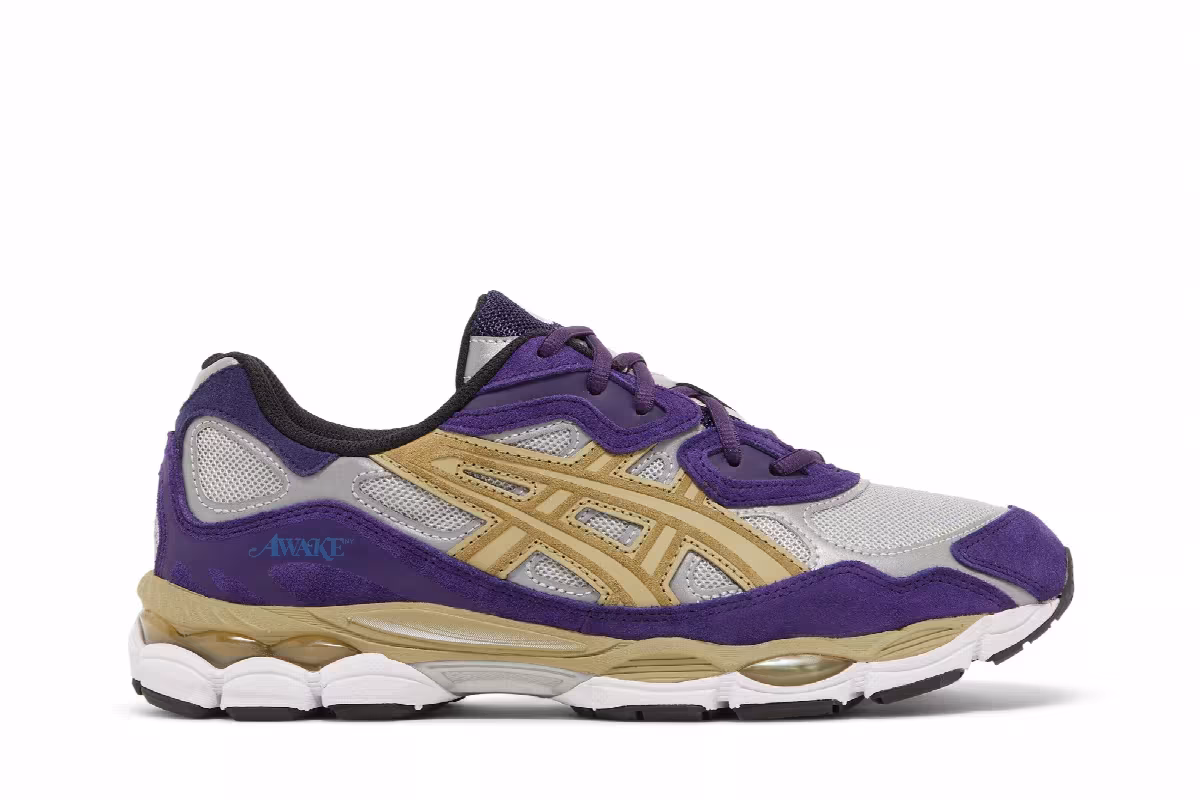 Awake NY x ASICS Gel NYC Purple Gold, view 2