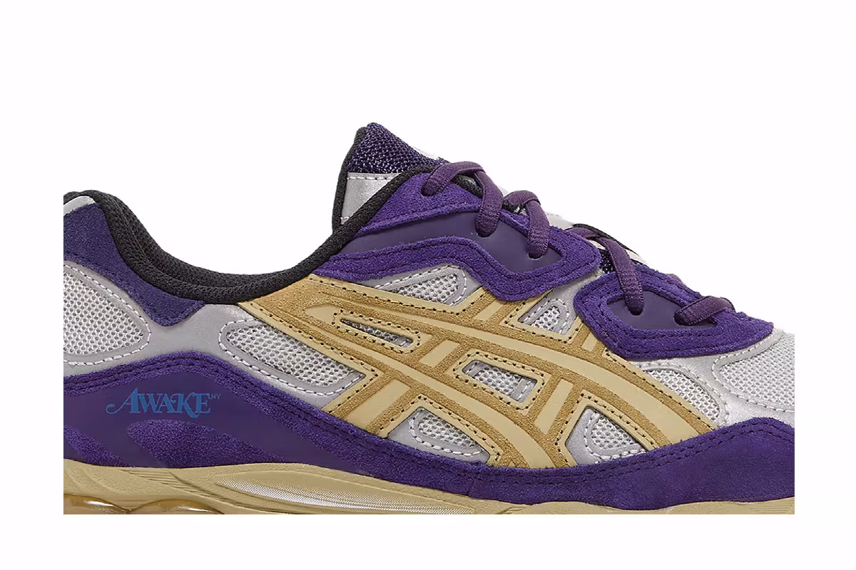 Awake NY x ASICS Gel NYC Purple Gold, view 3
