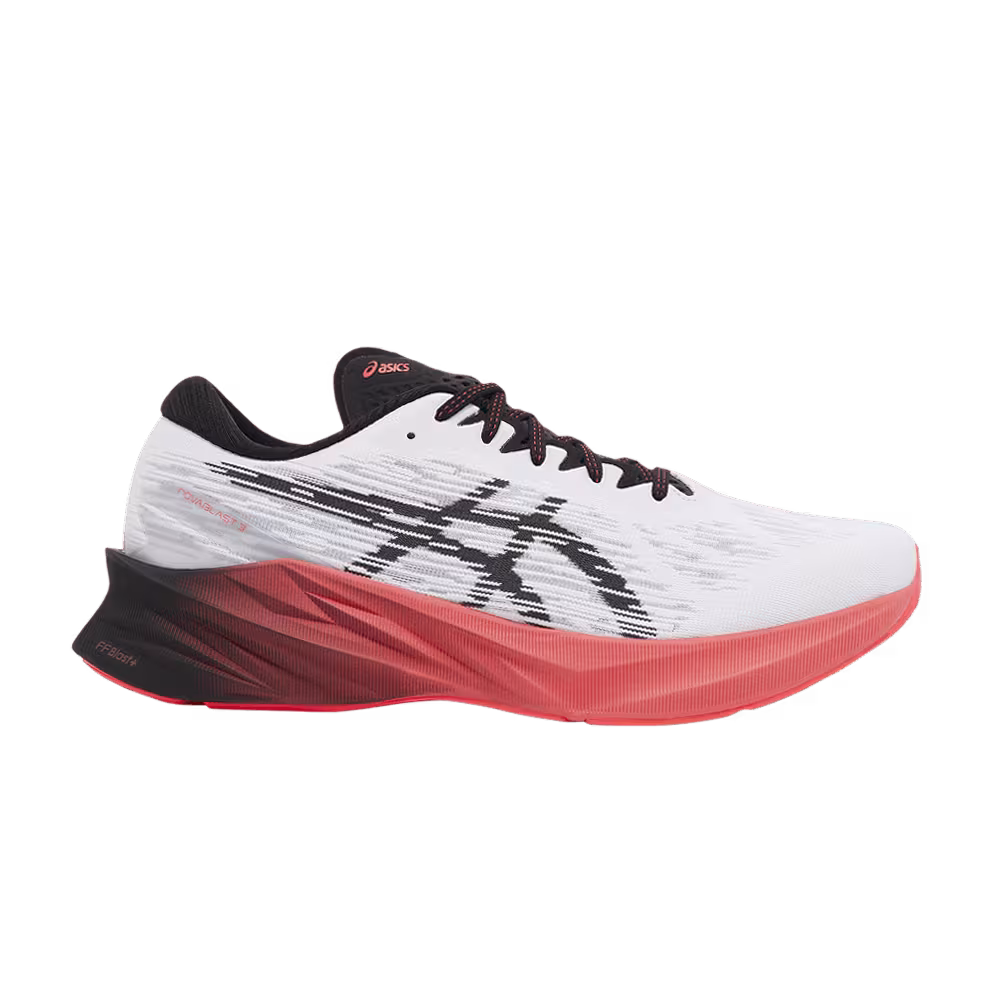 Asics Novablast 3 White Black Electric Red