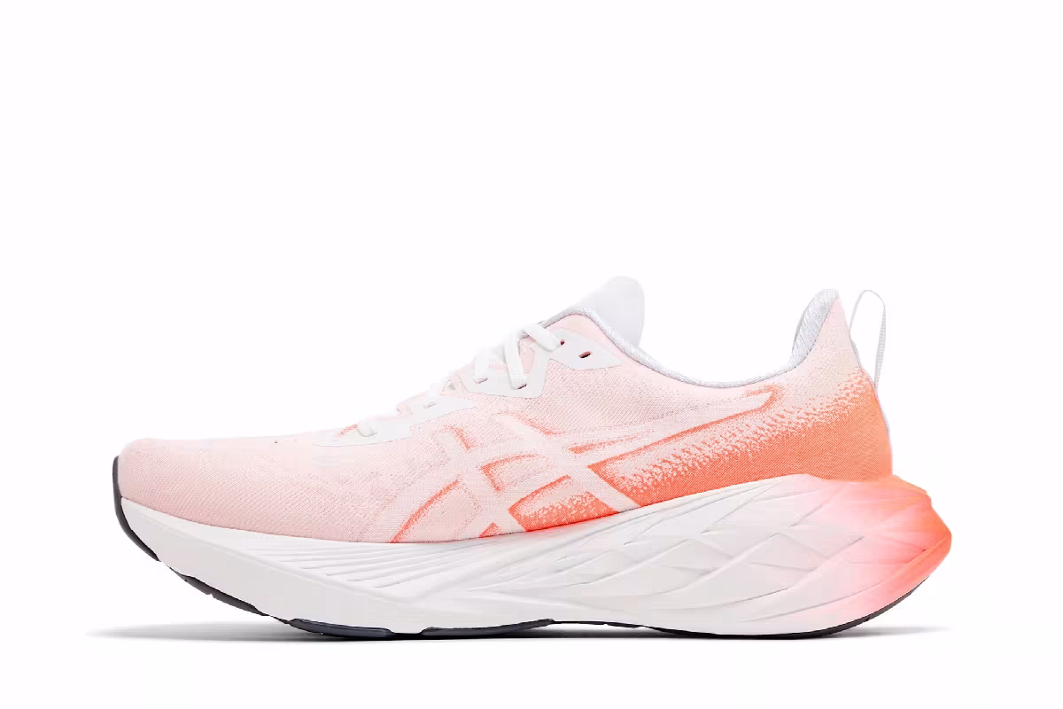 Hakaone Ekiden x ASICS Novablast 4 White Sunrise Red, view 4