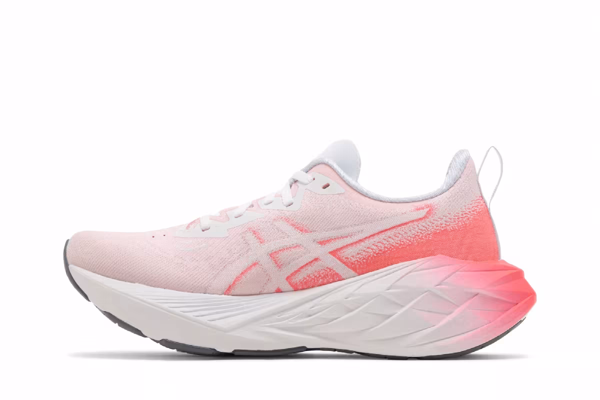 Hakaone Ekiden x ASICS Women's Novablast 4 White Sunrise Red, view 4