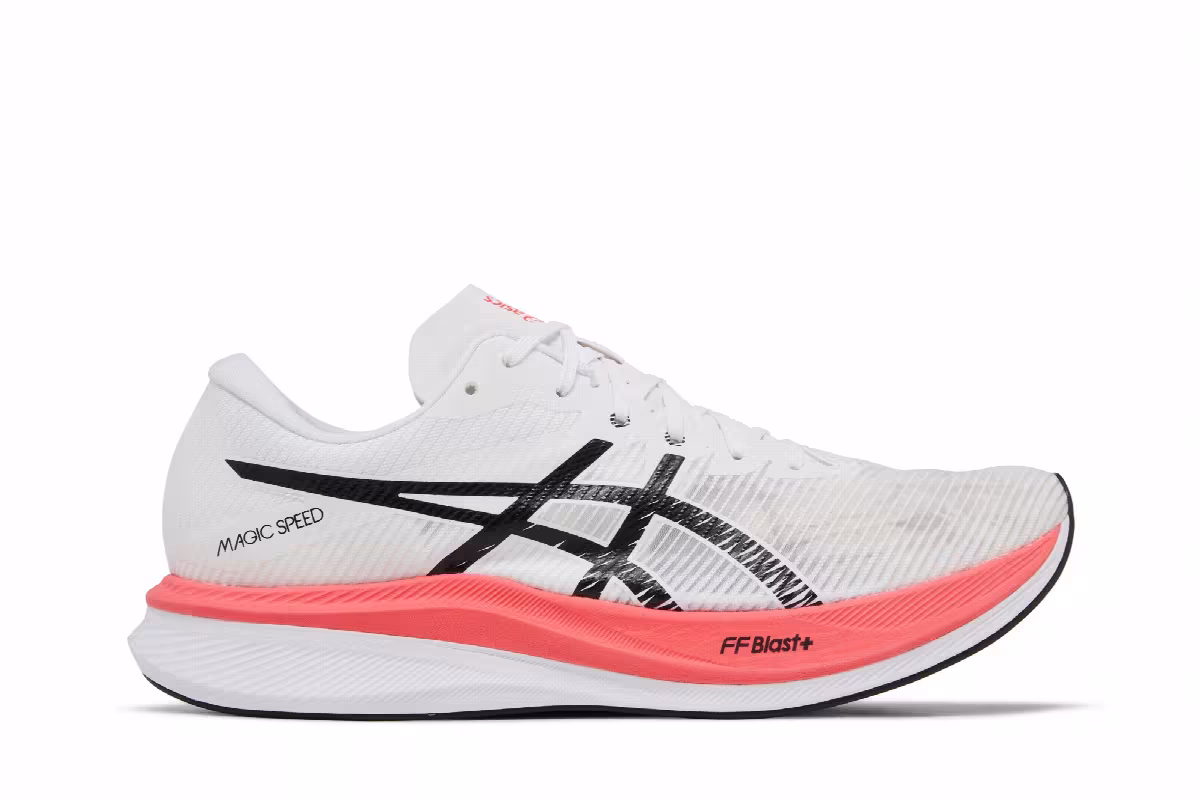 Asics Magic Speed 3 White Black Pink, view 2