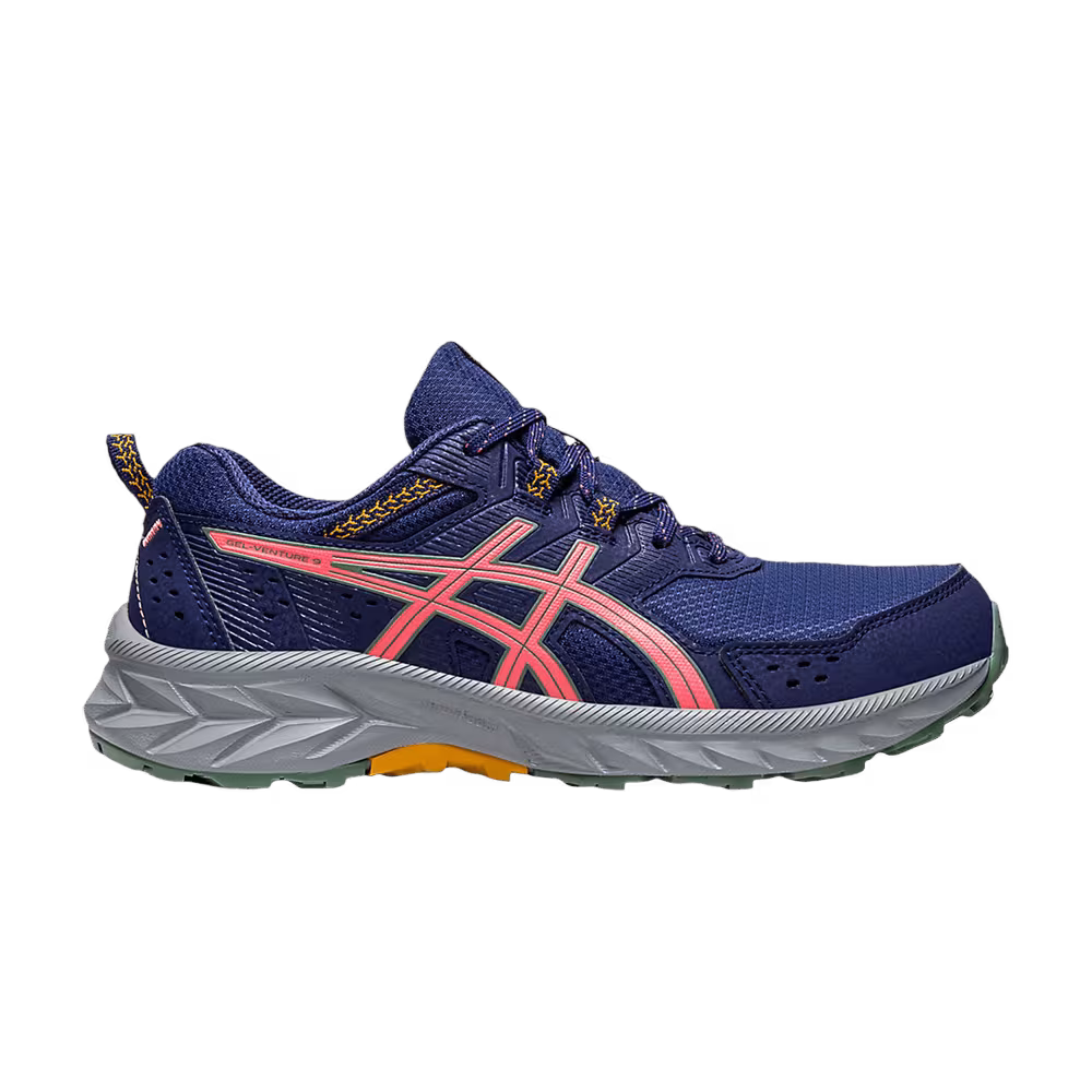 Asics Women's Gel Venture 9 Wide Indigo Blue Papaya