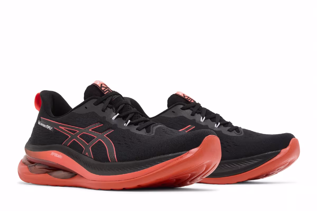 Asics Gel Kinsei Max Black Sunrise Red, view 9