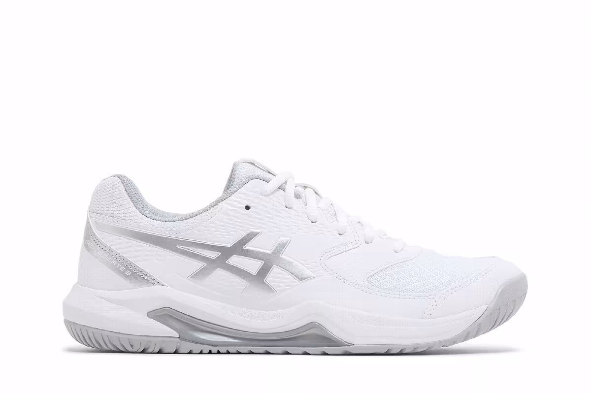 Asics Women's Gel Dedicate 8 White Pure Silver, view 2