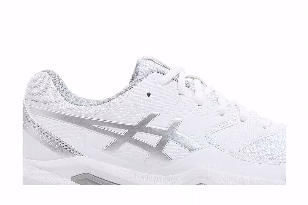 Asics Women's Gel Dedicate 8 White Pure Silver, view 3