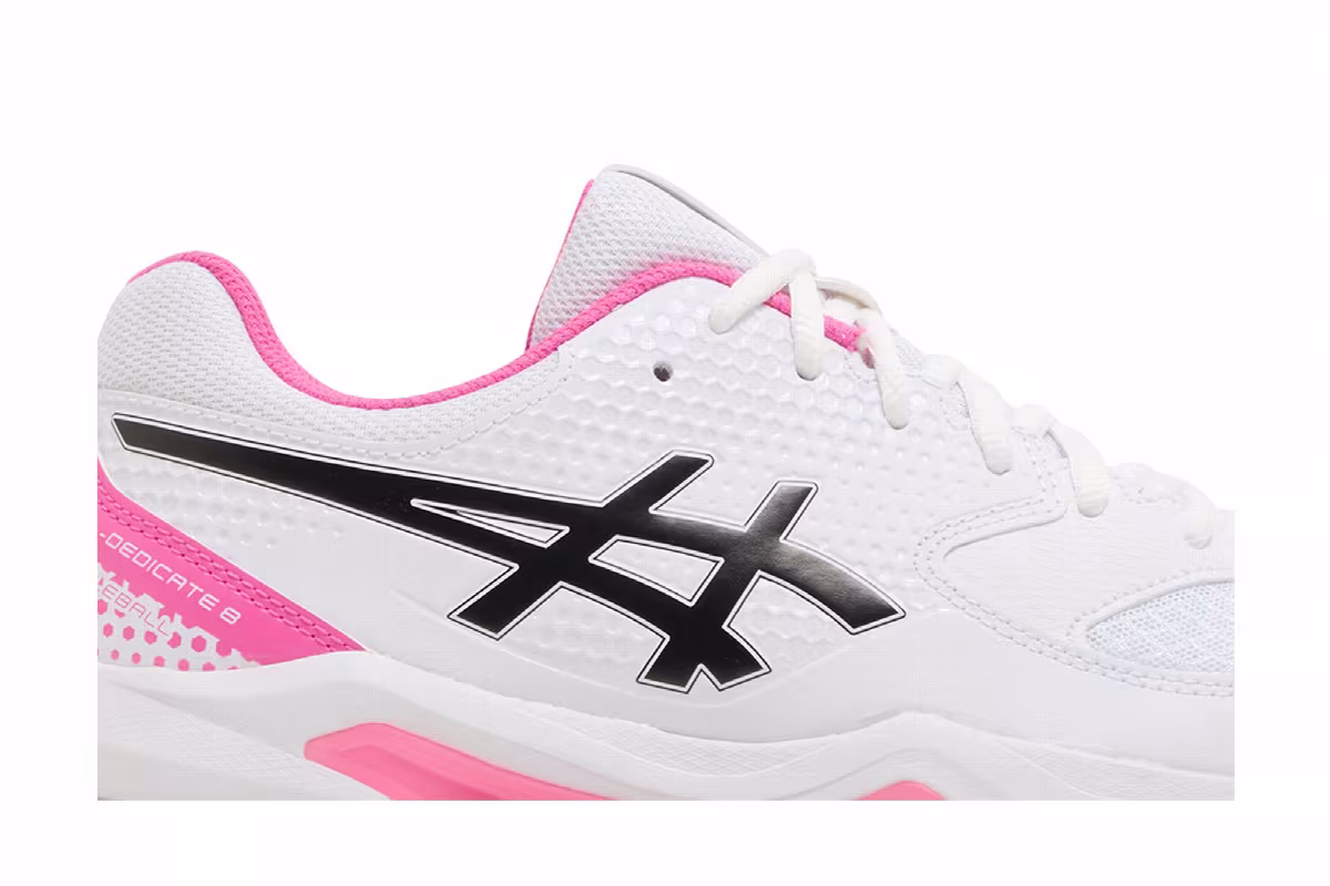 Asics Women's Gel Dedicate 8 White Hot Pink, view 3