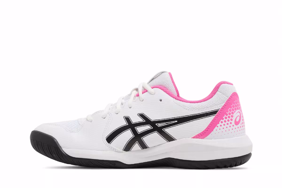 Asics Women's Gel Dedicate 8 White Hot Pink, view 4